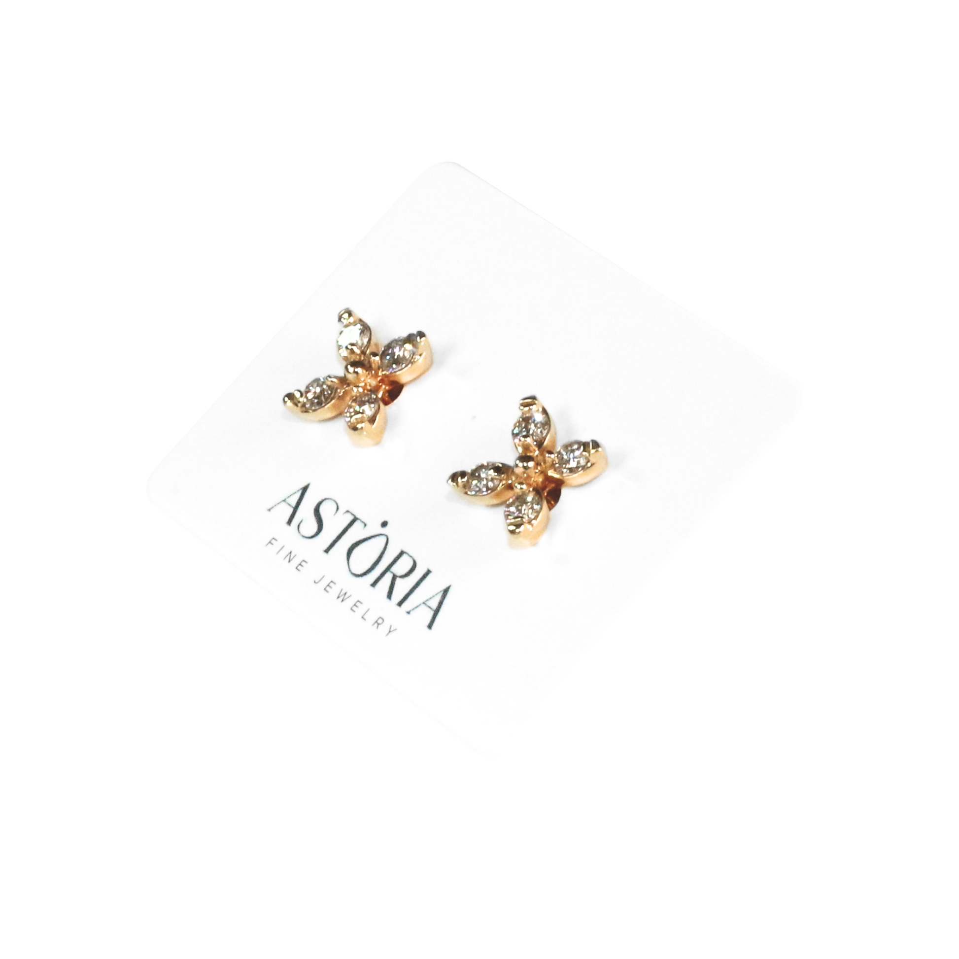 Golden Petal Studs 18k