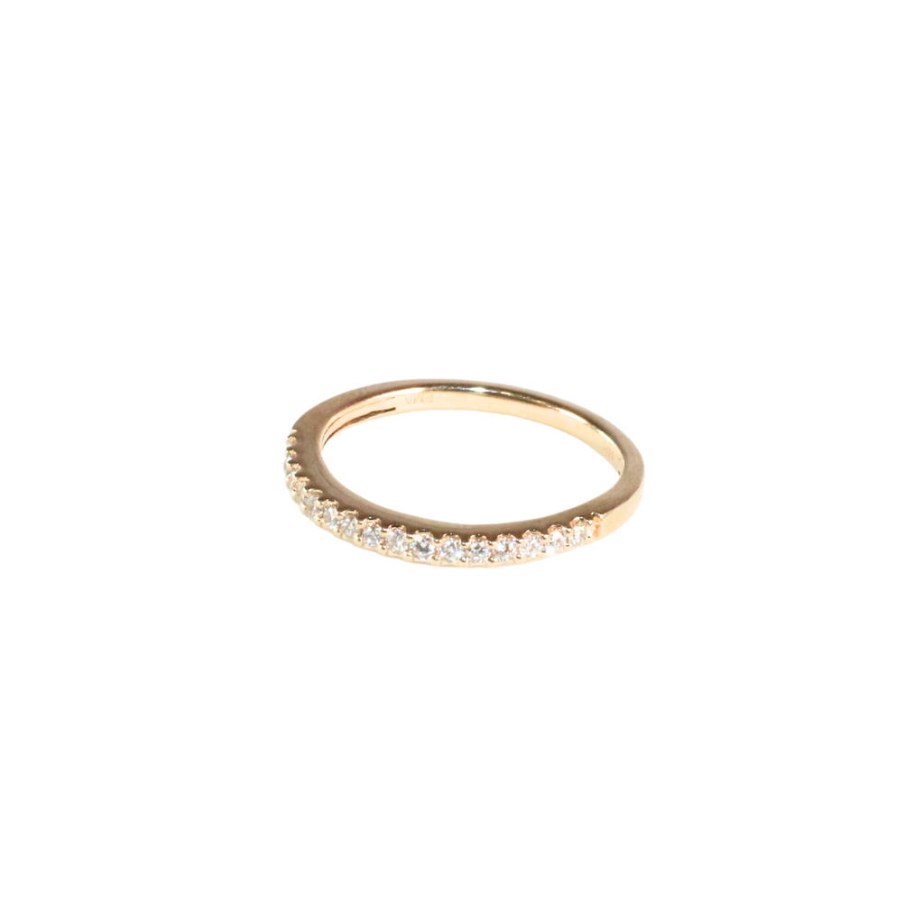 Diamond Half Whisper Ring size 6 oro amarillo