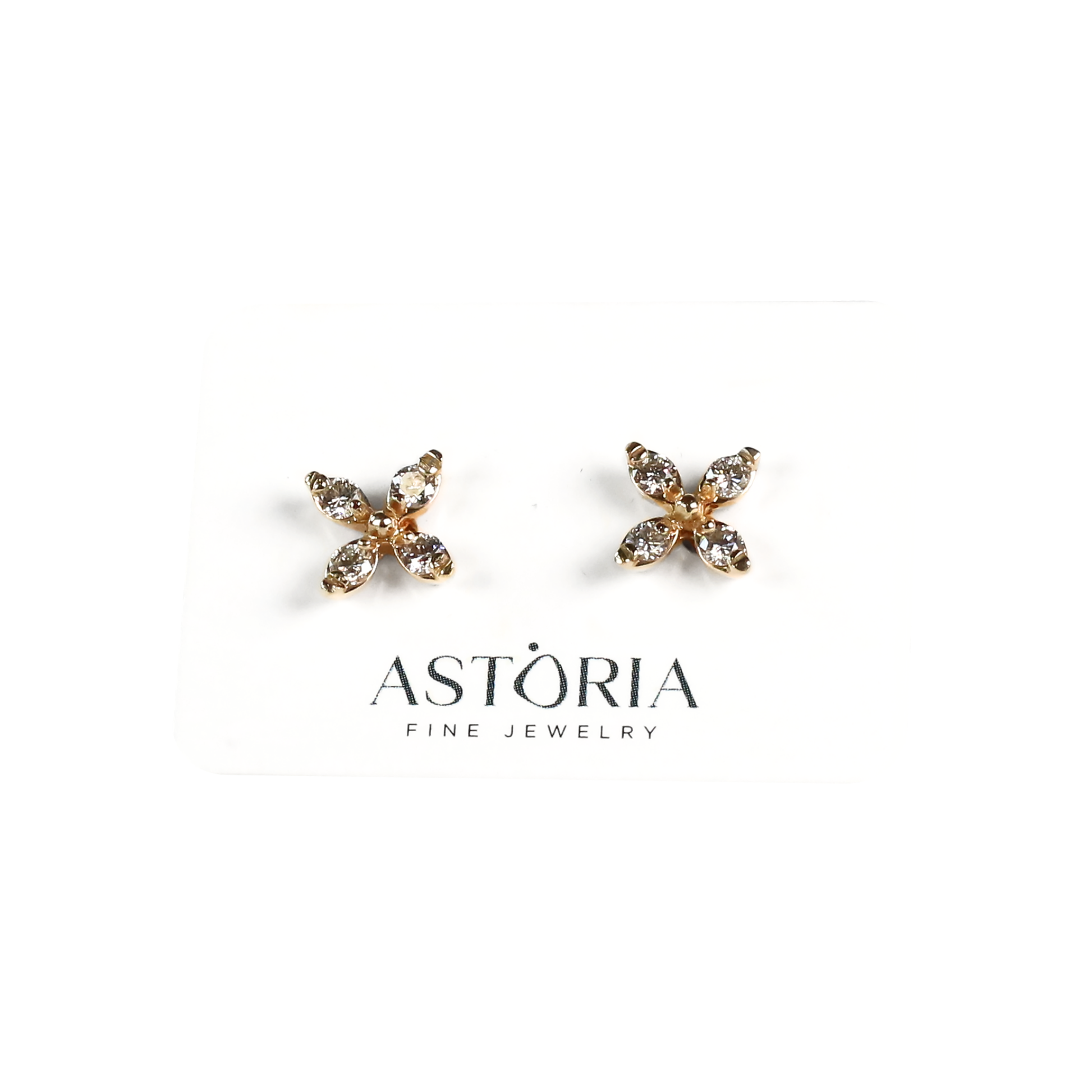 Golden Petal Studs 18k