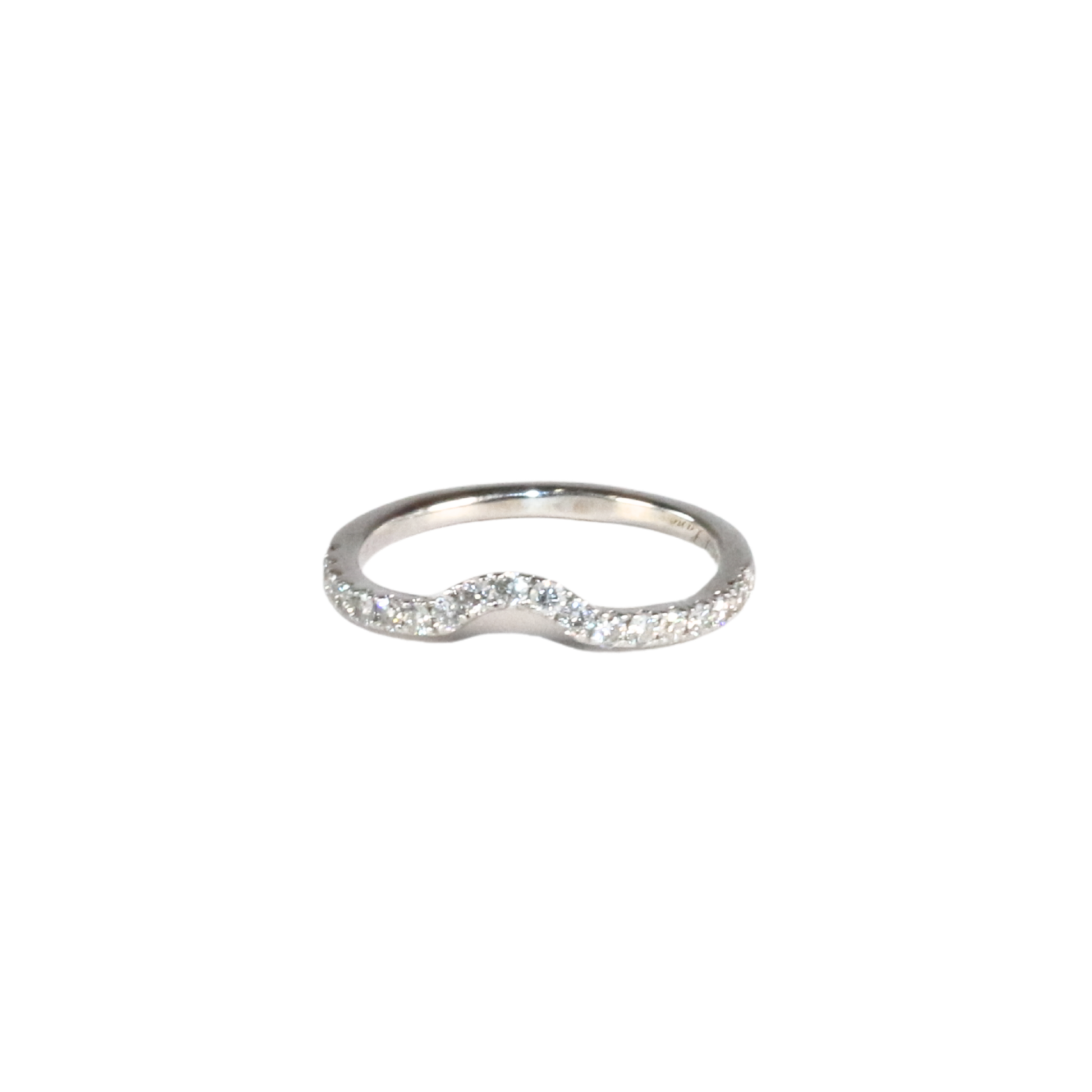 Diamond Petite Curve Ring size 7 1/4 white gold