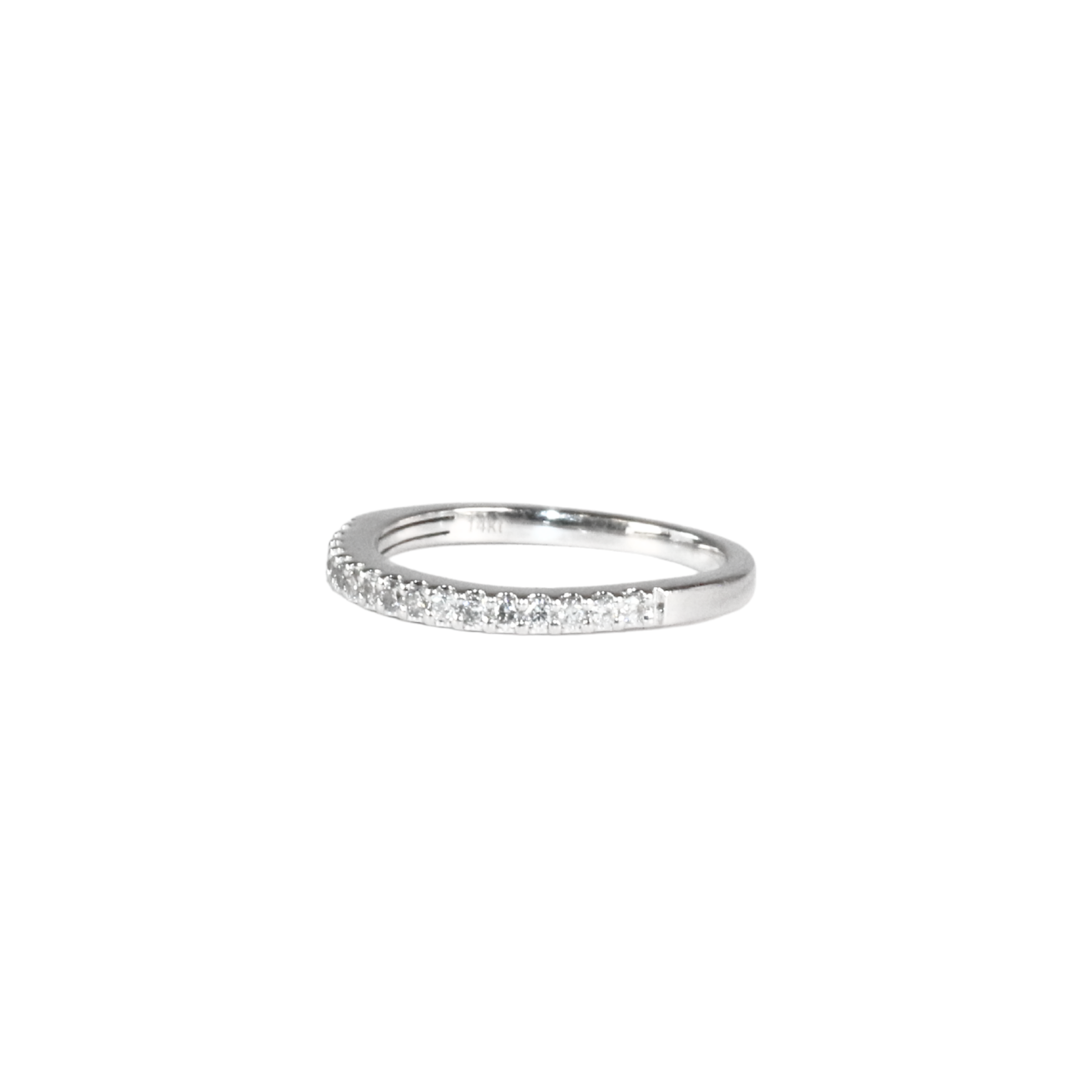 Diamond Half Eternity Ring size 6 3/4 white gold