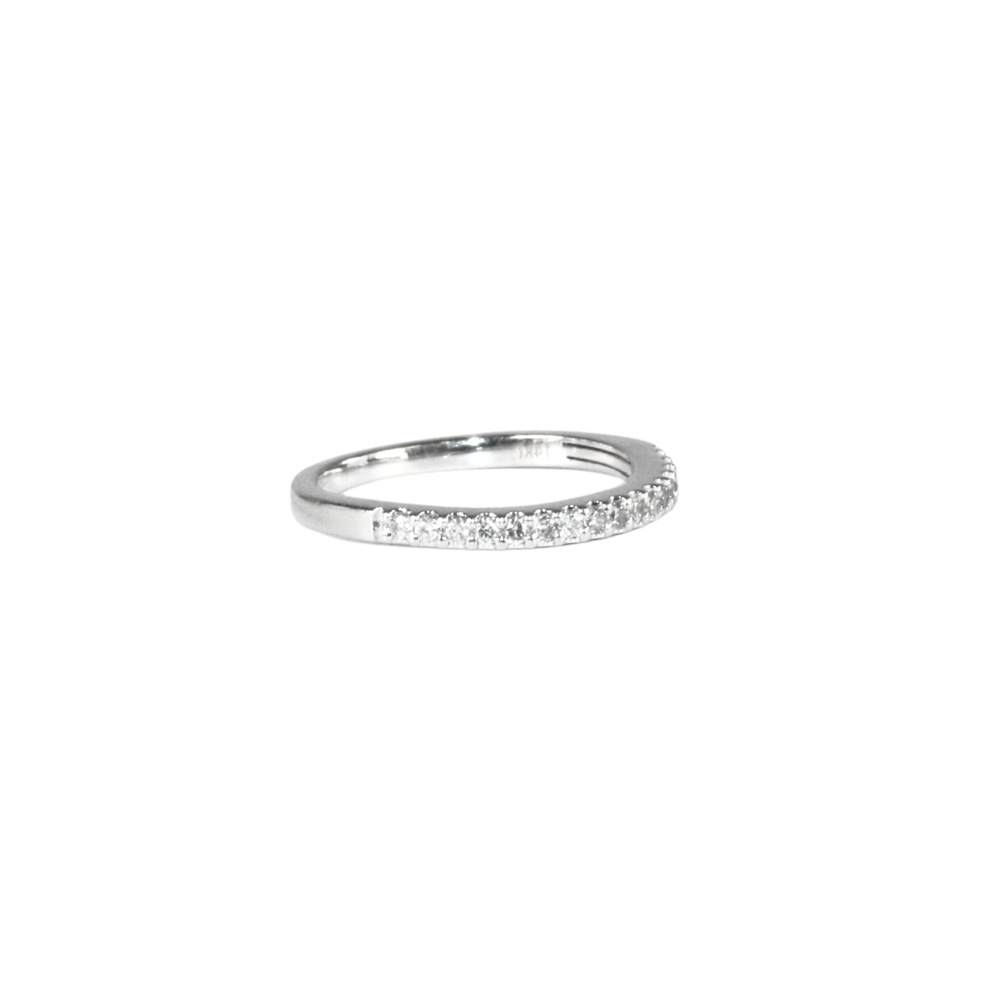 Diamond Half Eternity Ring size 6 3/4 white gold