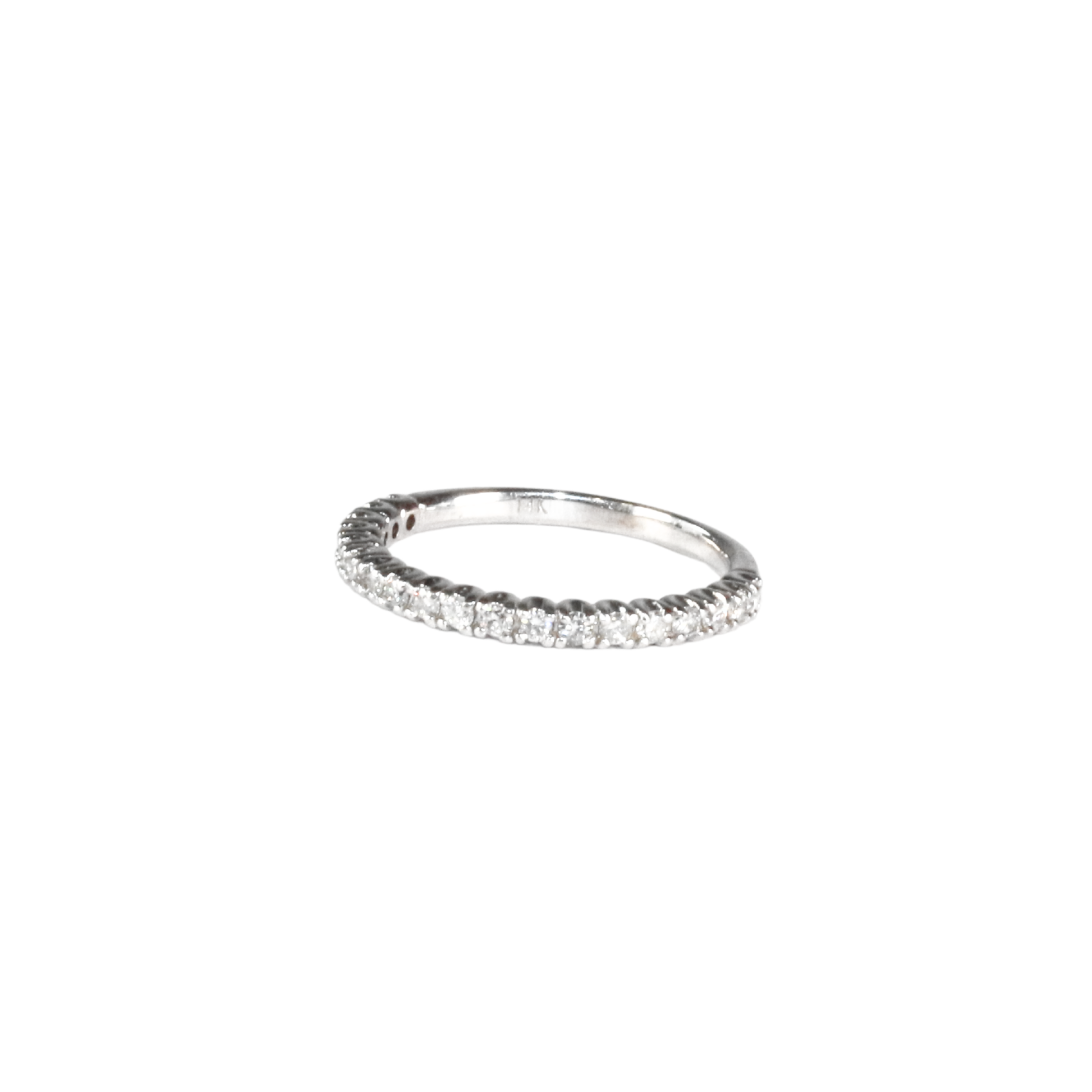 Diamond Basket Eternity Ring size 6 3/4 white gold