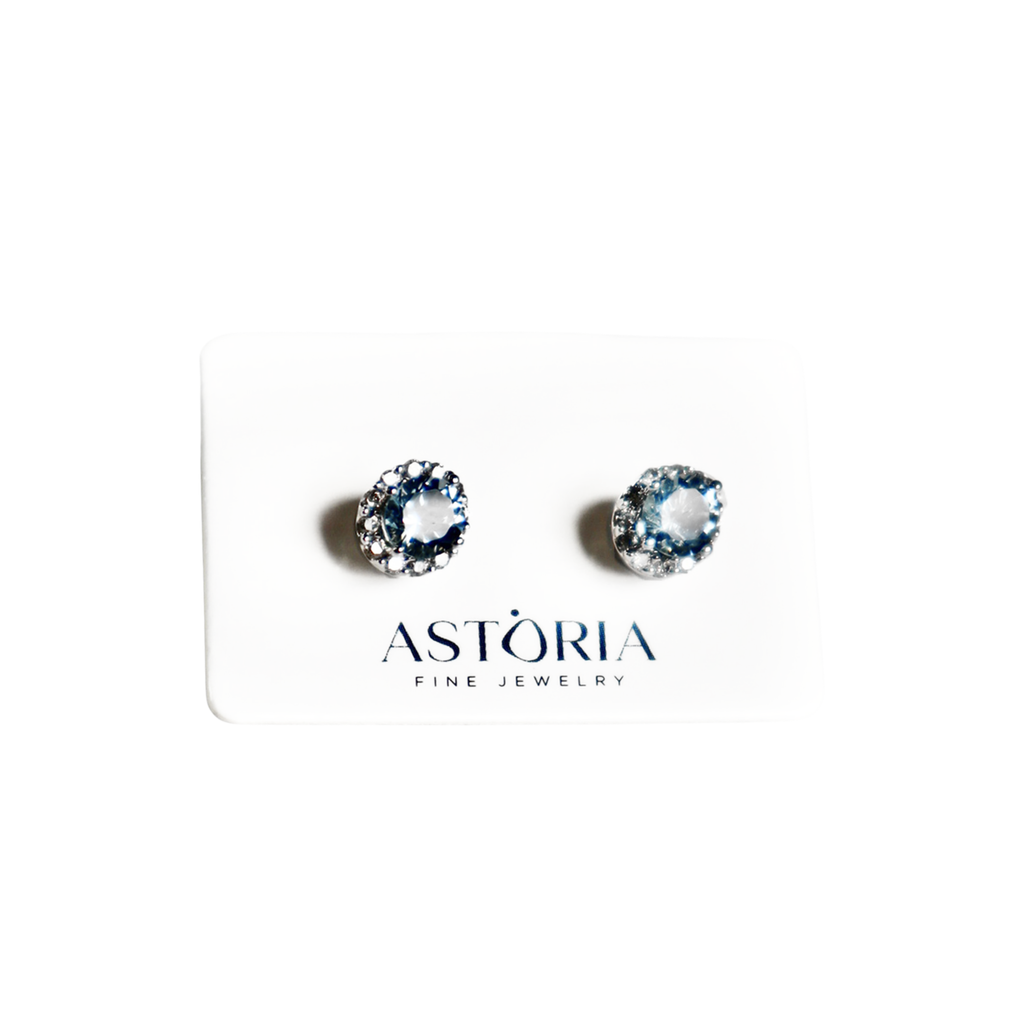 Aquamarine Studs