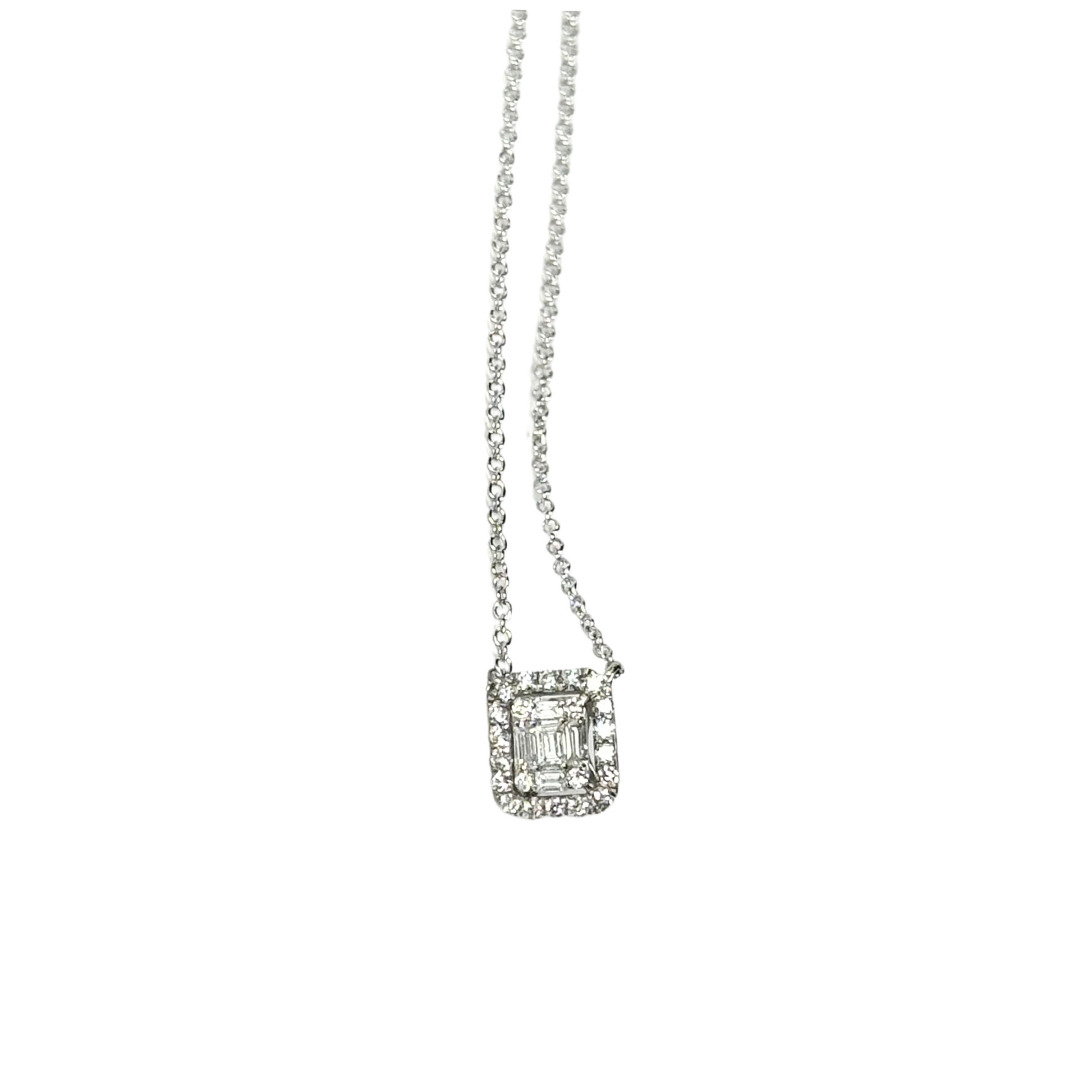 Diamond Baguette Necklace