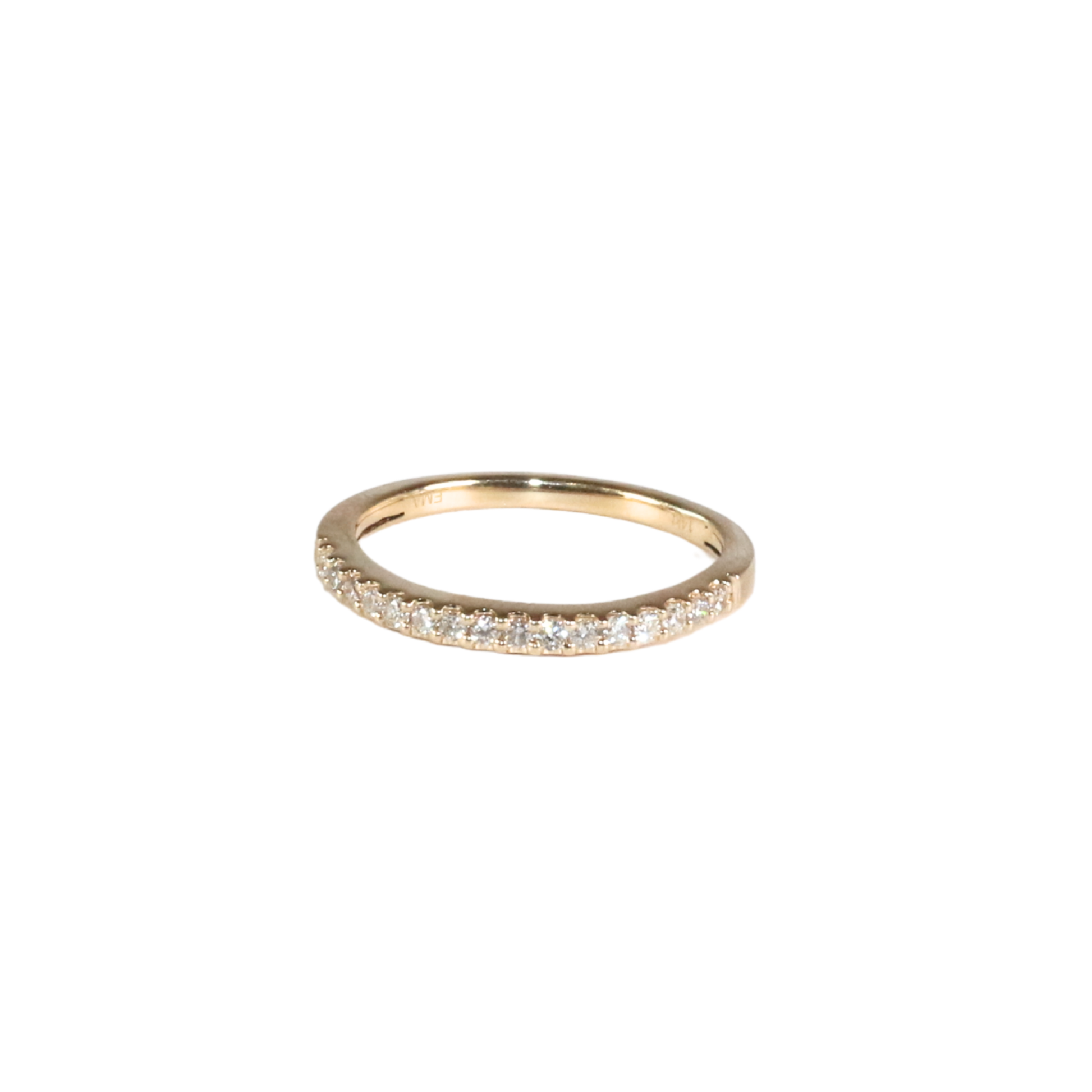 Diamond Half Whisper Ring size 6 oro amarillo