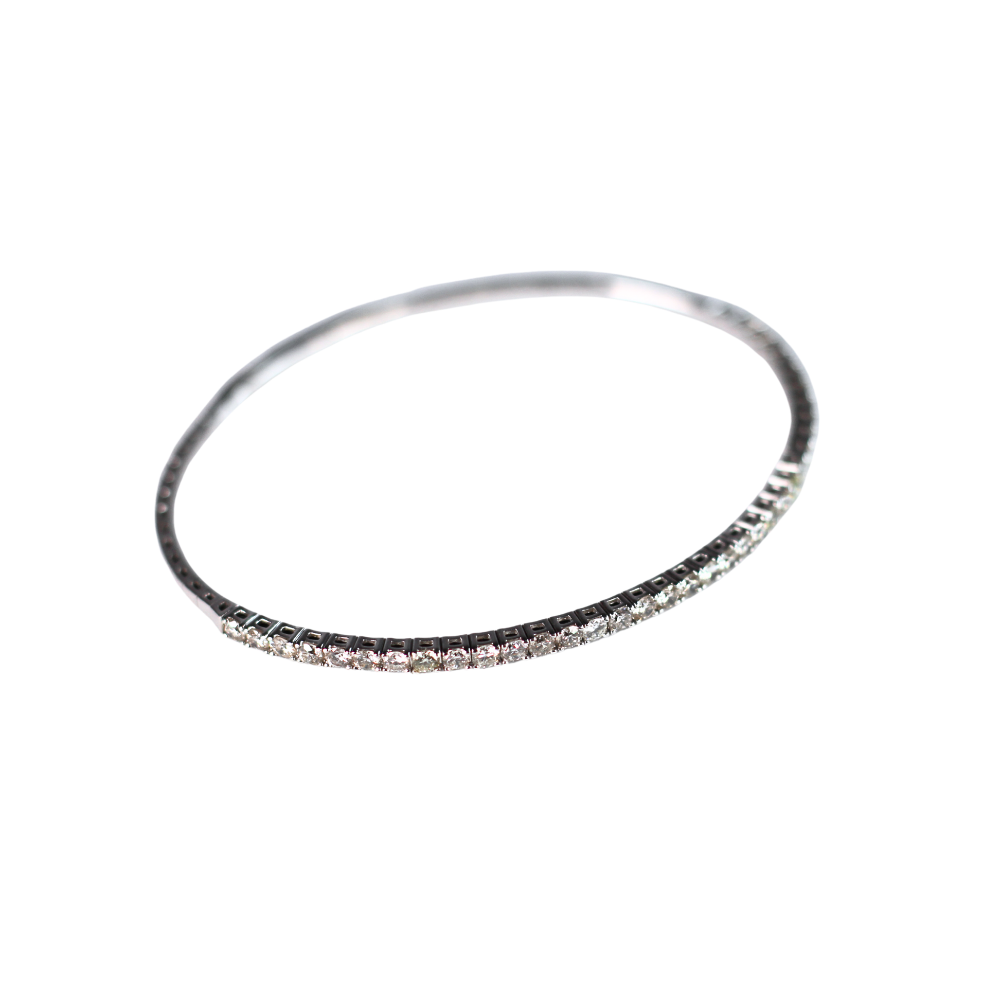 Half Tennis Bangle Flexible 2ctw