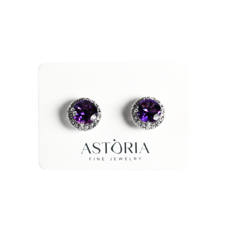 Amatista Studs