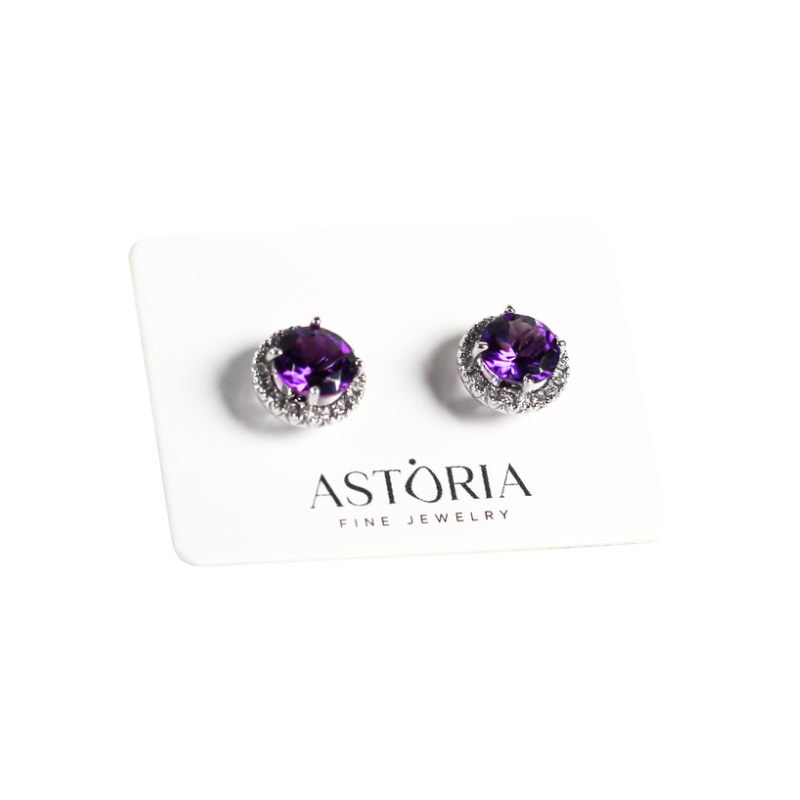 Amatista Studs