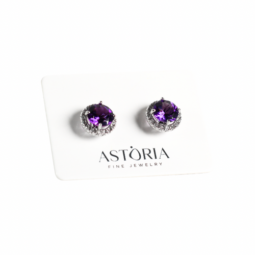 Amatista Studs