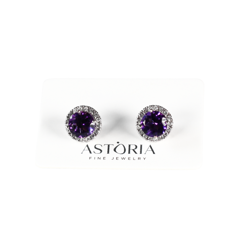 Amatista Studs