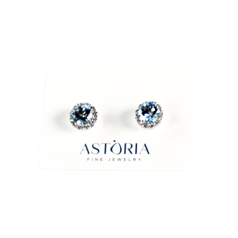 Aquamarine Studs