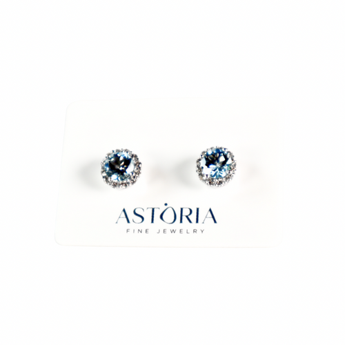 Aquamarine Studs