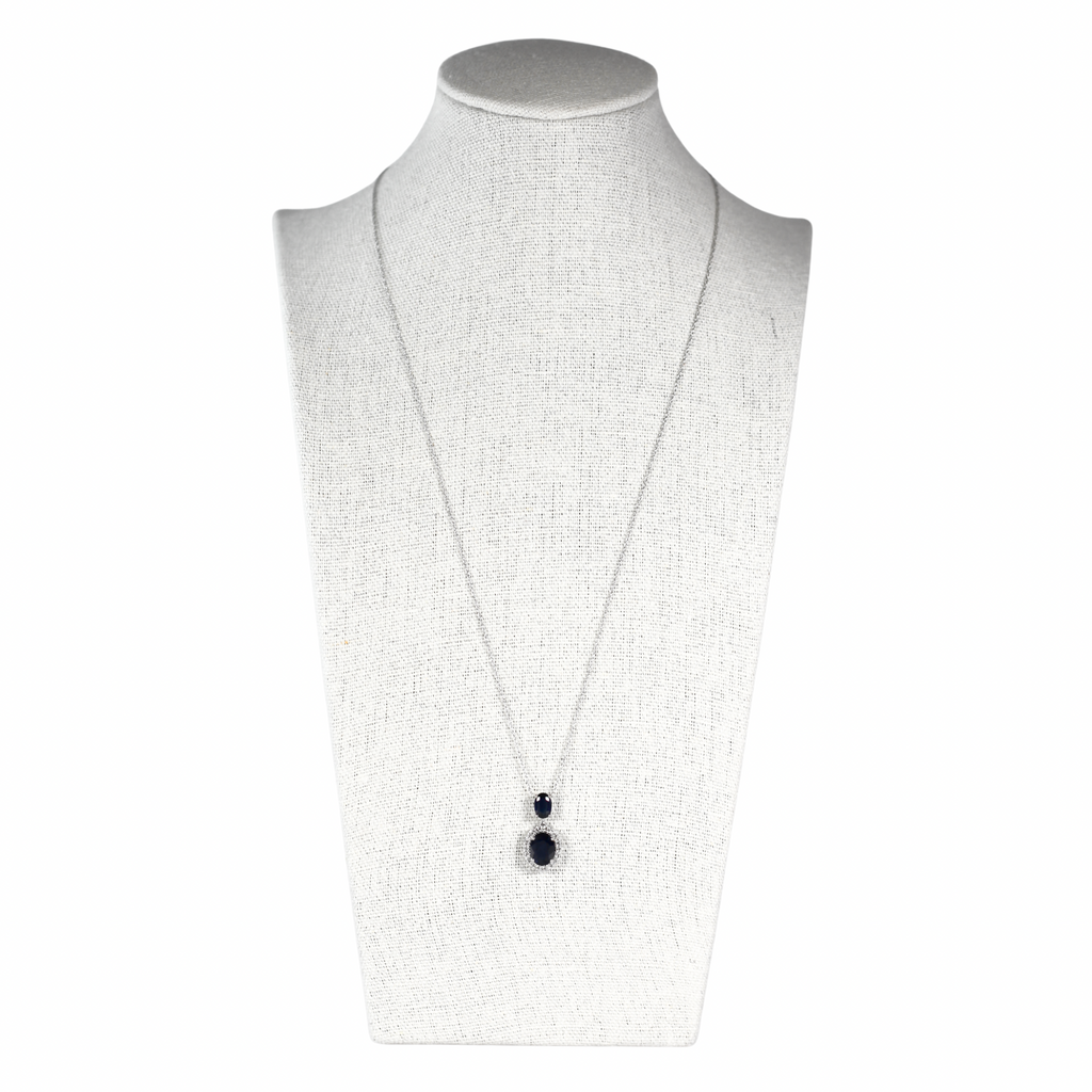 Oval Sapphire Duet Necklace