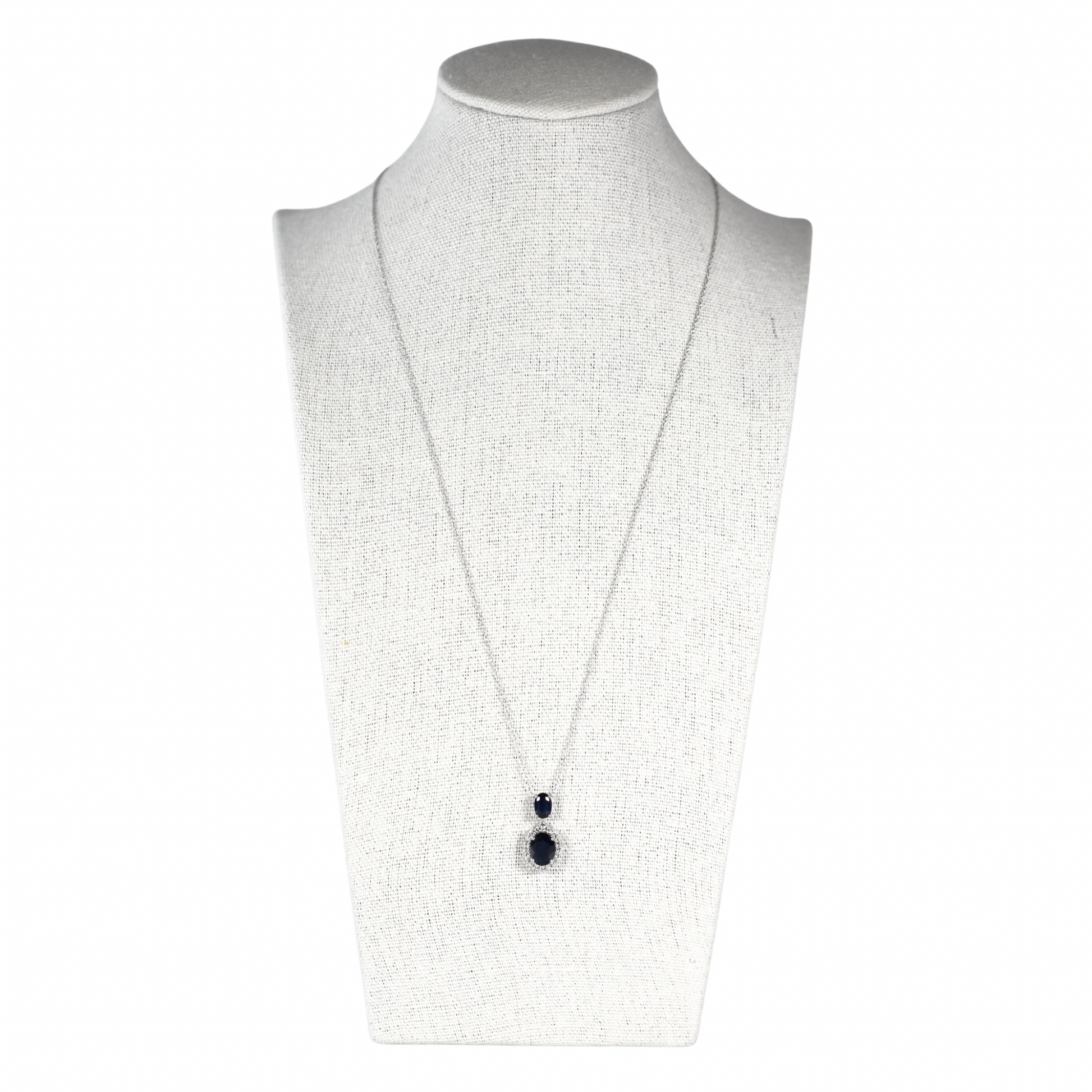 Oval Sapphire Duet Necklace