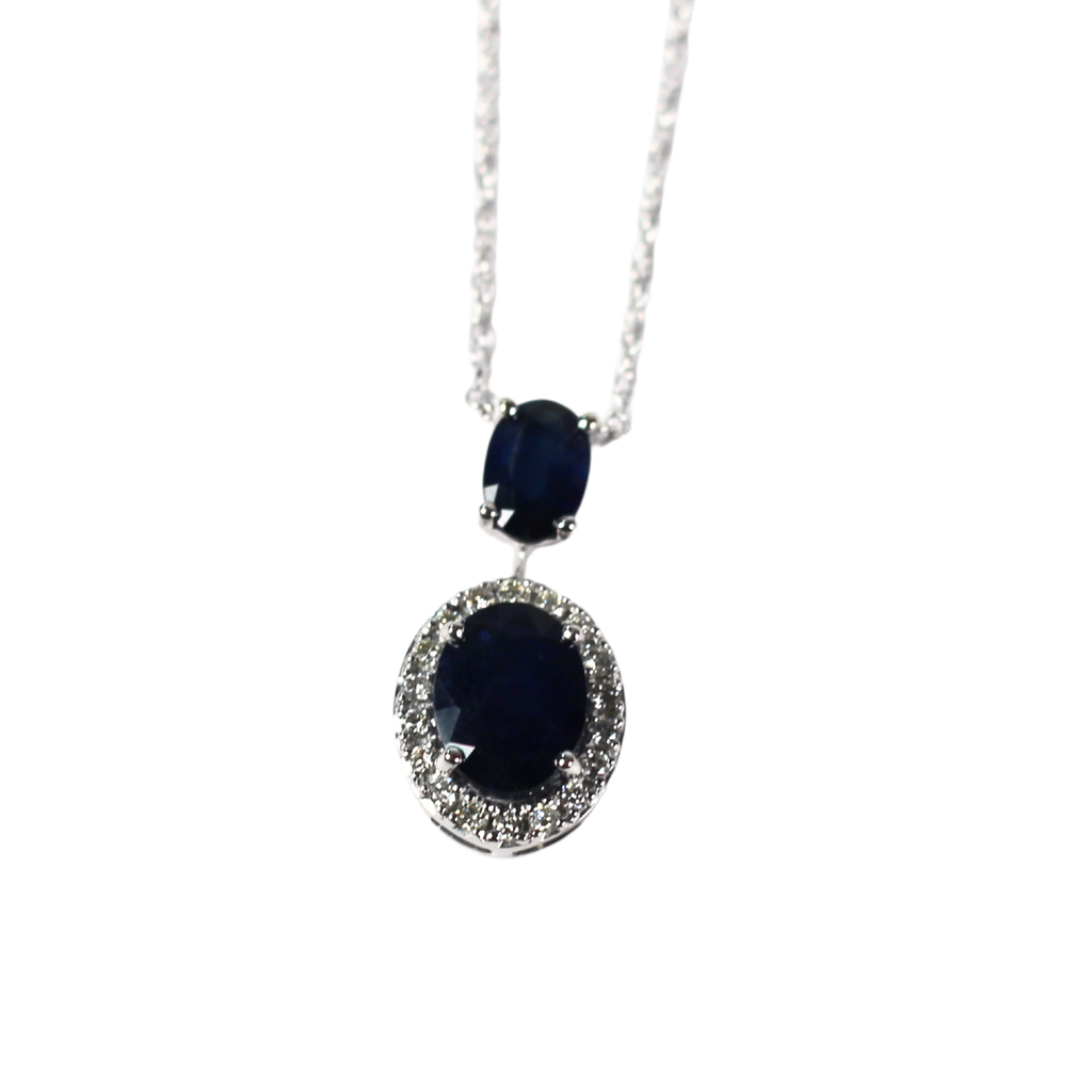 Oval Sapphire Duet Necklace