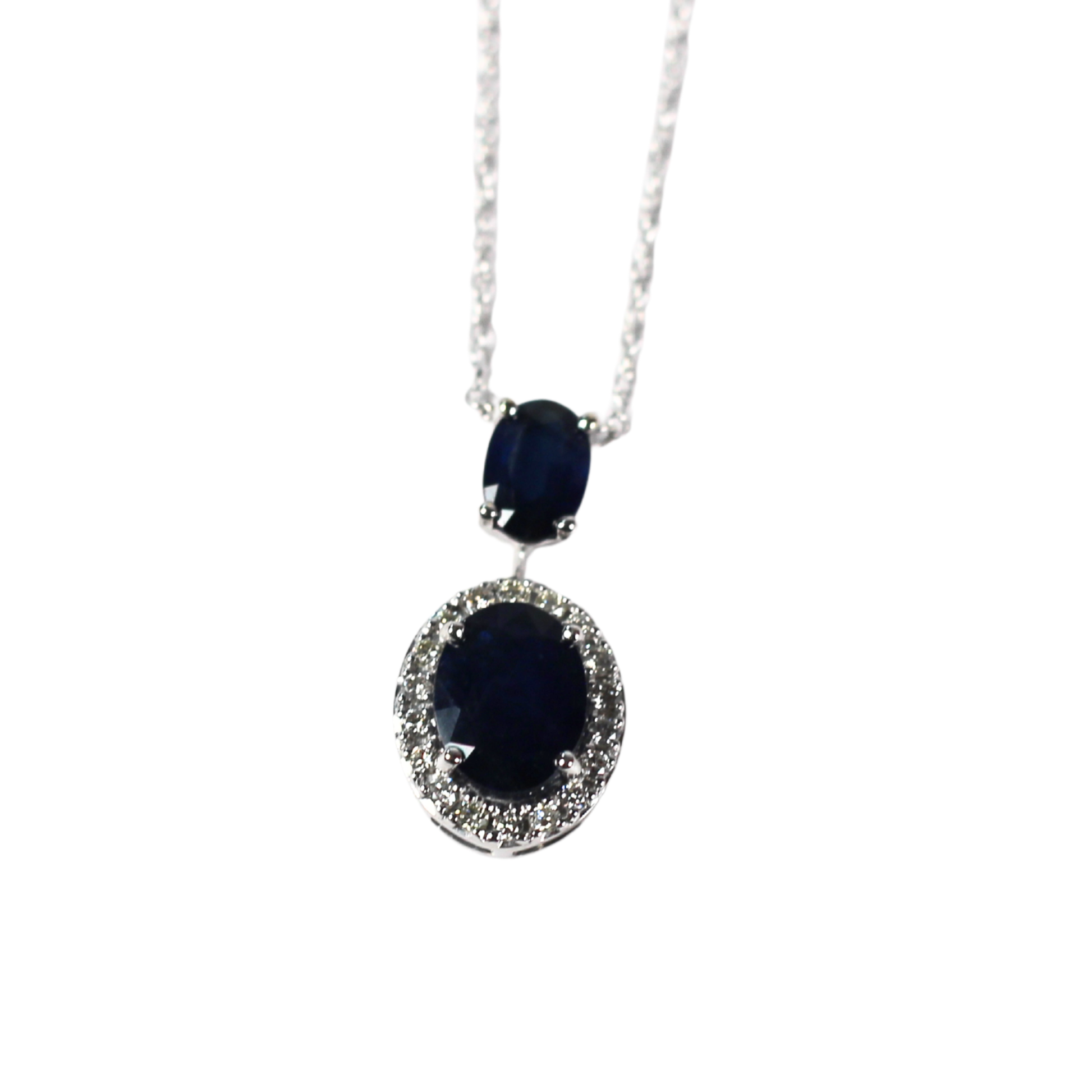 Oval Sapphire Duet Necklace