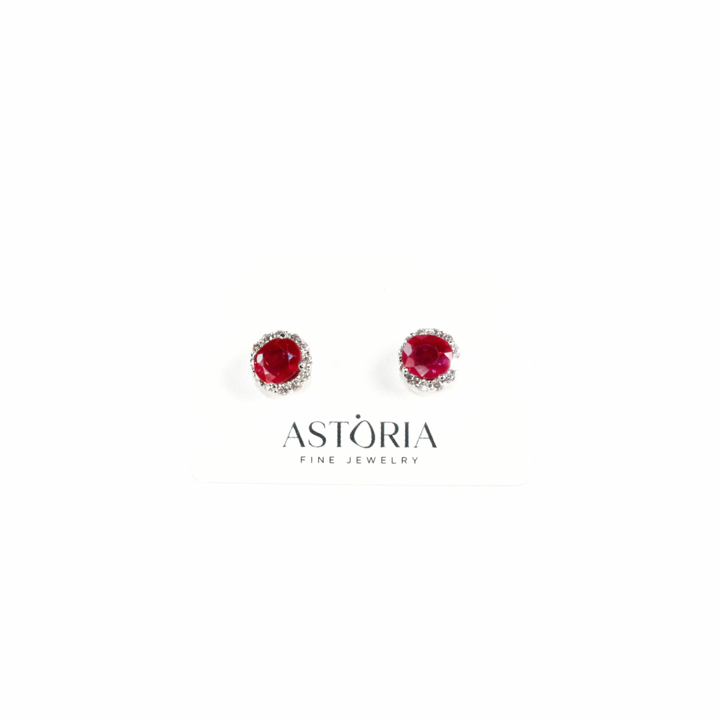 Ruby Moonlit Studs