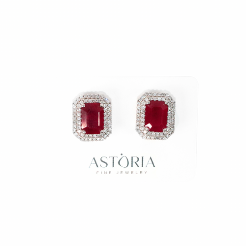 Baroque Ruby Studs